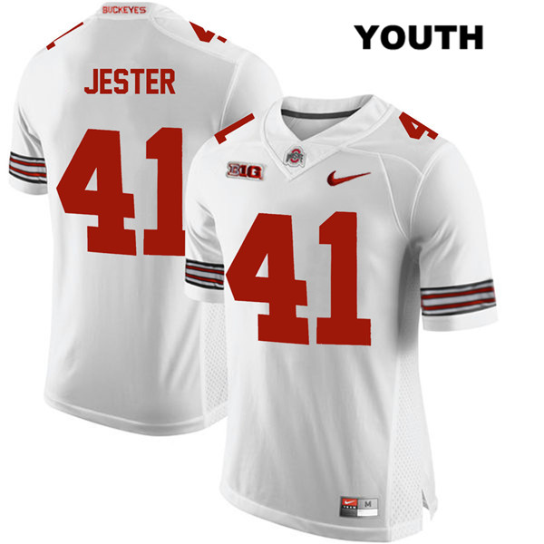 Ohio State Buckeyes Youth Hayden Jester #41 White Authentic Nike College NCAA Stitched Football Jersey LG19D37CQ